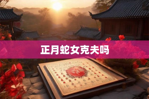 正月蛇女克夫吗