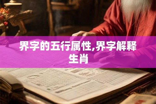 界字的五行属性,界字解释生肖