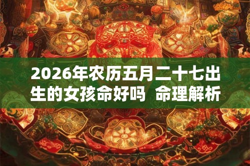2026年农历五月二十七出生的女孩命好吗  命理解析