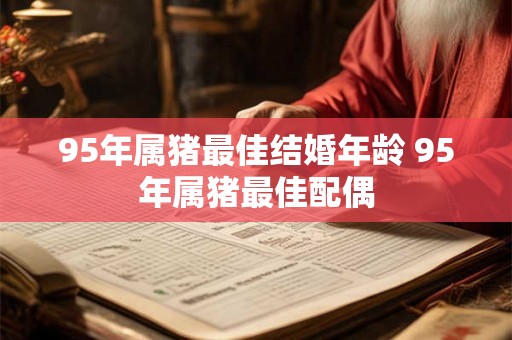 95年属猪最佳结婚年龄 95年属猪最佳配偶