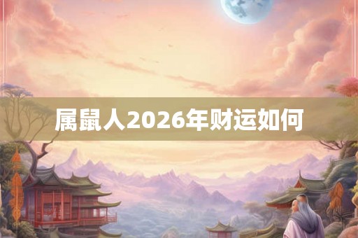 属鼠人2026年财运如何