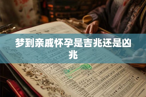 梦到亲戚怀孕是吉兆还是凶兆