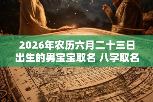2026年农历六月二十三日出生的男宝宝取名 八字取名吉利的名字