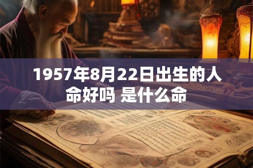 1957年8月22日出生的人命好吗 是什么命