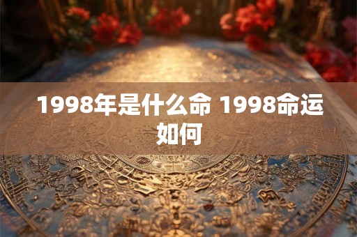 1998年是什么命 1998命运如何
