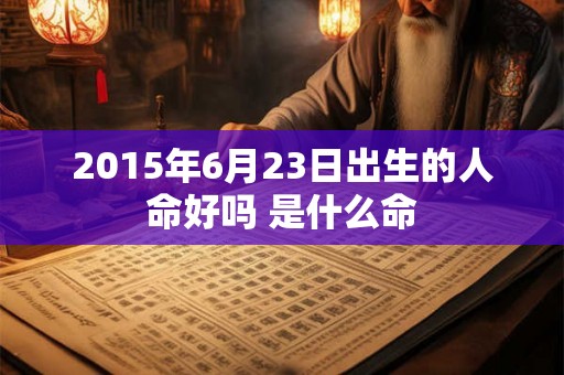 2015年6月23日出生的人命好吗 是什么命