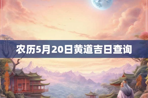 农历5月20日黄道吉日查询