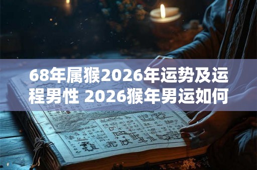 68年属猴2026年运势及运程男性 2026猴年男运如何