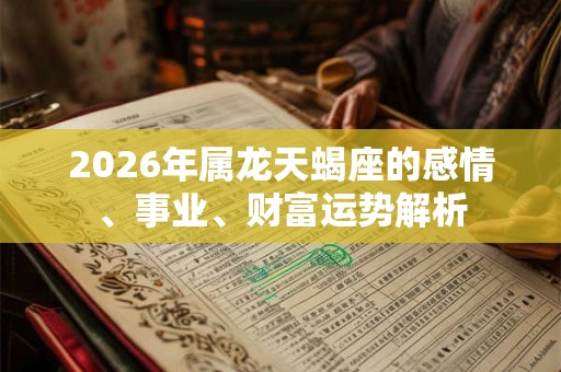 2026年属龙天蝎座的感情、事业、财富运势解析