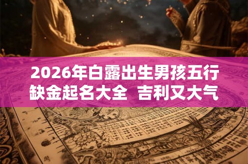 2026年白露出生男孩五行缺金起名大全  吉利又大气