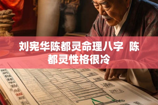 刘宪华陈都灵命理八字  陈都灵性格很冷