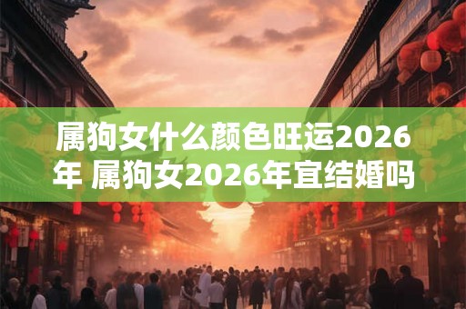 属狗女什么颜色旺运2026年 属狗女2026年宜结婚吗 属狗女什么颜色旺运2026年 属狗女2026年宜结婚吗