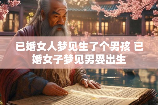 已婚女人梦见生了个男孩 已婚女子梦见男婴出生