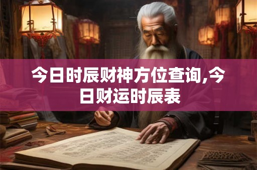 今日时辰财神方位查询,今日财运时辰表