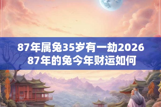 87年属兔35岁有一劫2026 87年的兔今年财运如何