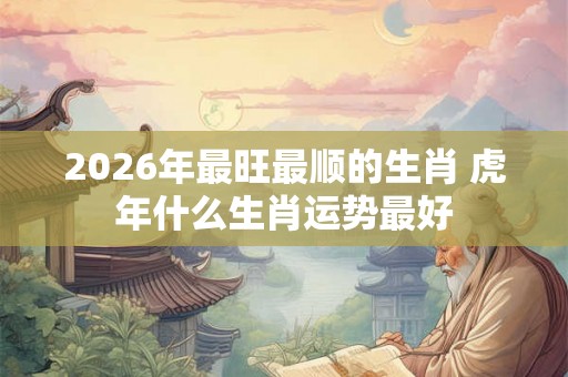 2026年最旺最顺的生肖 虎年什么生肖运势最好