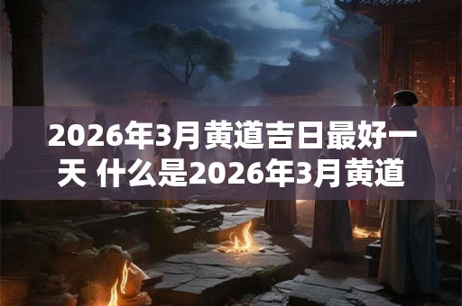 2026年3月黄道吉日最好一天 什么是2026年3月黄道吉日最佳日