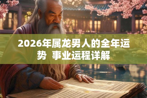 2026年属龙男人的全年运势 事业运程详解 2026年属龙男人的全年运势 事业运程详解