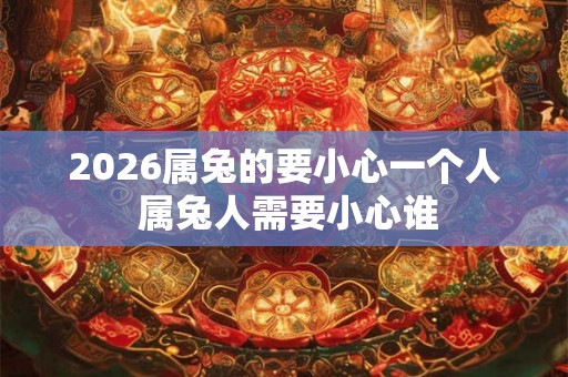 2026属兔的要小心一个人 属兔人需要小心谁