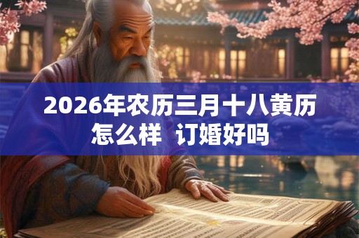 2026年农历三月十八黄历怎么样  订婚好吗