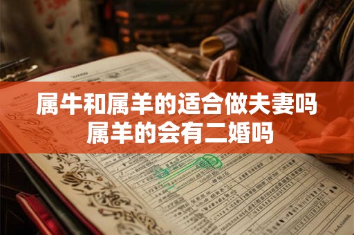 属牛和属羊的适合做夫妻吗 属羊的会有二婚吗