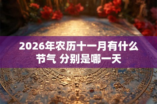2026年农历十一月有什么节气 分别是哪一天