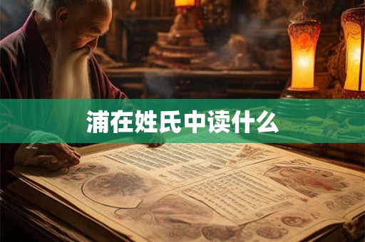 浦在姓氏中读什么