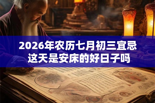 2026年农历七月初三宜忌 这天是安床的好日子吗