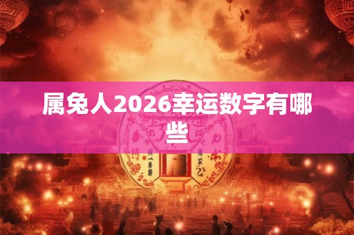 属兔人2026幸运数字有哪些