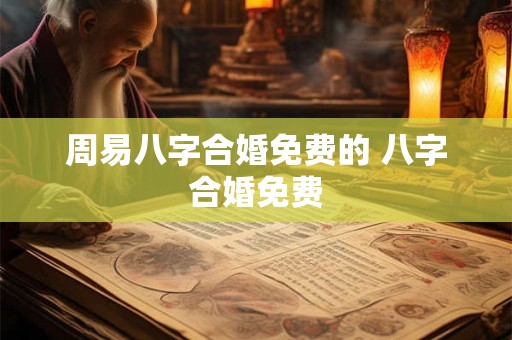 周易八字合婚免费的 八字合婚免费