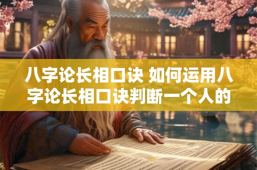 八字论长相口诀 如何运用八字论长相口诀判断一个人的外貌