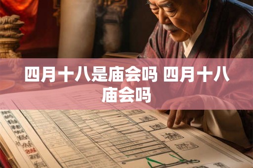 四月十八是庙会吗 四月十八庙会吗