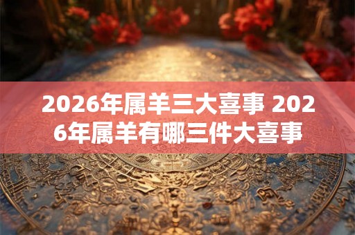 2026年属羊三大喜事 2026年属羊有哪三件大喜事 2026年属羊三大喜事 2026年属羊有哪三件大喜事