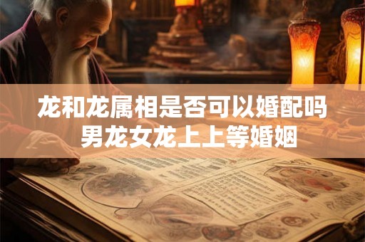 龙和龙属相是否可以婚配吗  男龙女龙上上等婚姻