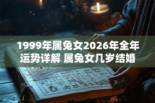 1999年属兔女2026年全年运势详解 属兔女几岁结婚好
