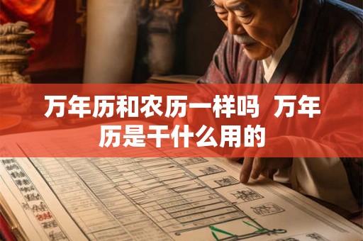 万年历和农历一样吗 万年历是干什么用的 万年历和农历一样吗 万年历是干什么用的