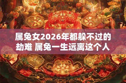 属兔女2026年都躲不过的劫难 属兔一生远离这个人