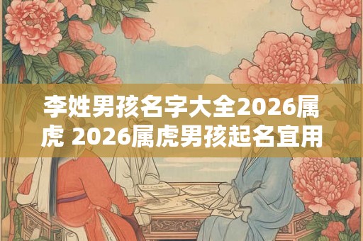 李姓男孩名字大全2026属虎 2026属虎男孩起名宜用字