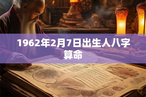 1962年2月7日出生人八字算命