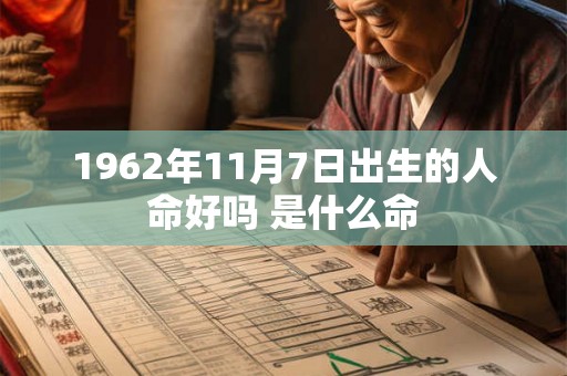 1962年11月7日出生的人命好吗 是什么命