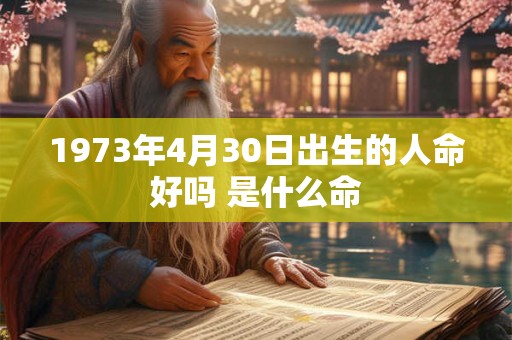 1973年4月30日出生的人命好吗 是什么命