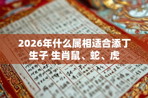 2026年什么属相适合添丁生子 生肖鼠、蛇、虎
