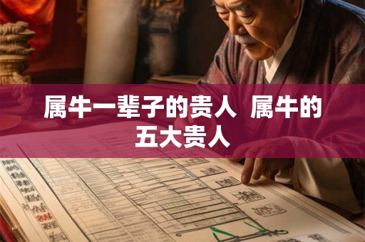 属牛一辈子的贵人  属牛的五大贵人