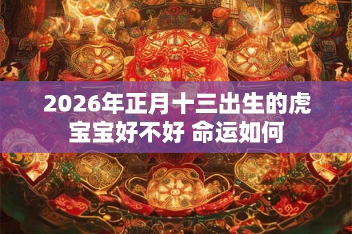 2026年正月十三出生的虎宝宝好不好 命运如何