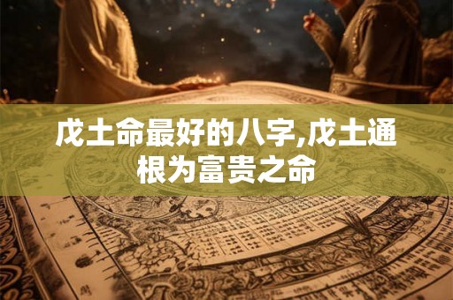 戊土命最好的八字,戊土通根为富贵之命 戊土命最好的八字,戊土通根为富贵之命