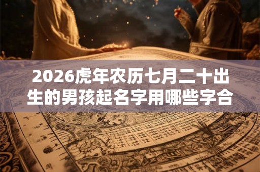 2026虎年农历七月二十出生的男孩起名字用哪些字合适