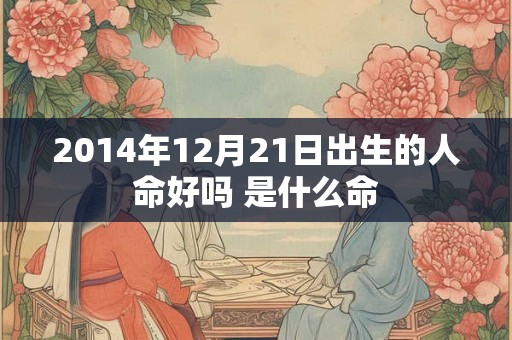 2014年12月21日出生的人命好吗 是什么命