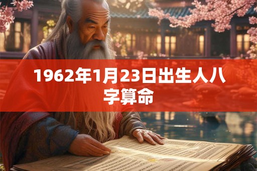 1962年1月23日出生人八字算命