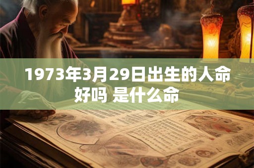 1973年3月29日出生的人命好吗 是什么命