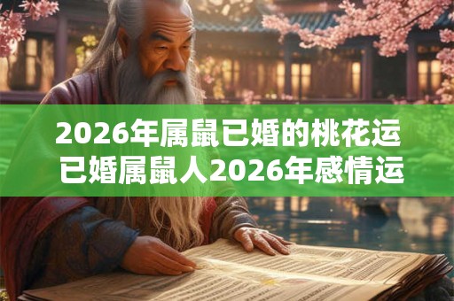 2026年属鼠已婚的桃花运 已婚属鼠人2026年感情运势如何